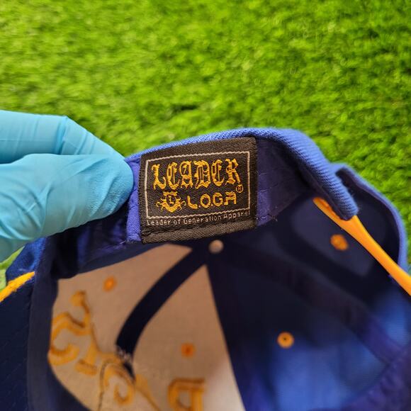 LA Rams Snapback Hat Flat Brim Retro Style Football Cap Blue Yellow - Picture 6 of 7